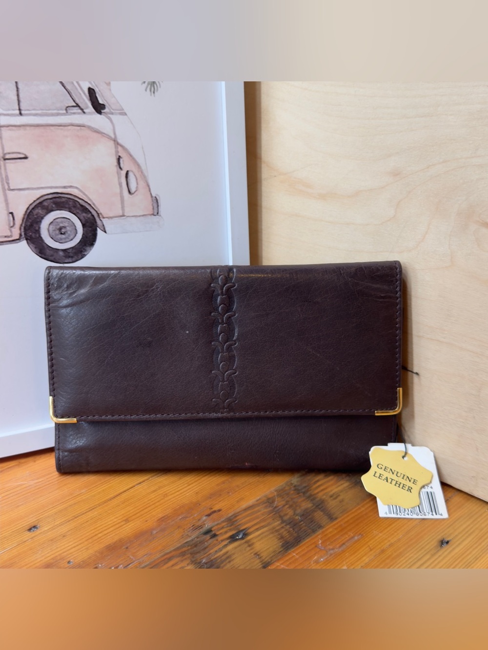 Vintage Genuine Leather Men’s Brown Wallet Clutch